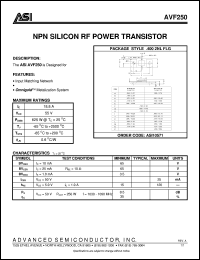 AVF250 Datasheet