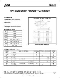 CBSL15 Datasheet