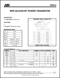 CBSL6 Datasheet