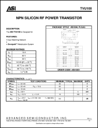 TVU100 Datasheet