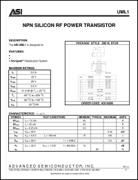 UML1 Datasheet
