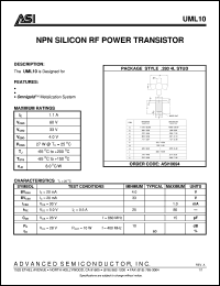 UML10 Datasheet