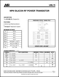 UML70 Datasheet