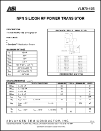 VLB70-12S Datasheet