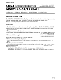 MSC7110-01GS-2K Datasheet