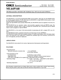 ML64P168-xxxGA Datasheet