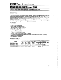 MSC23108CL-70DS2 Datasheet