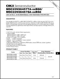 MSC23V26457SA70BS8 Datasheet