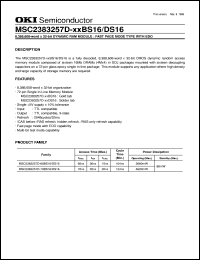 MSC2383257D-70DS16 Datasheet