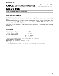 MSC7165GS-K Datasheet