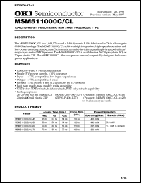 MSM511000CL-50JS Datasheet