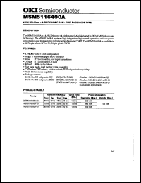 MSM5116400A-80TS-K Datasheet