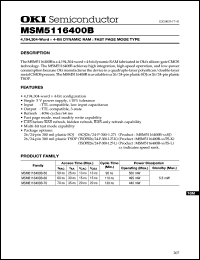 MSM5116400B-60SJ Datasheet