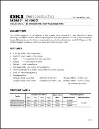 MSM5116400D-60TS-K Datasheet