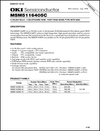MSM5116405C-70TS-L Datasheet