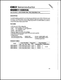 MSM5116800A-70TS-K Datasheet