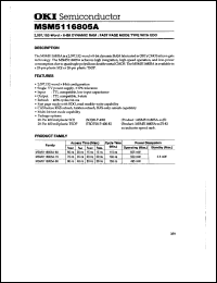 MSM5116805A-70TS-K Datasheet