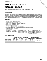 MSM5117800C-60JS Datasheet