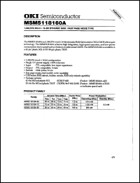 MSM5118160A-50TS-K Datasheet