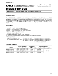 MSM5118160B-60TS-K Datasheet