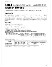 MSM5118165B-50TS-L Datasheet