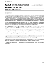 MSM514221B-60ZS Datasheet