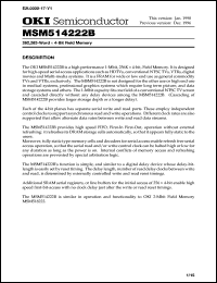 MSM514222B-30JS Datasheet