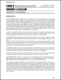 MSM514223B-40RS Datasheet
