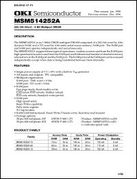 MSM514252A-70JS Datasheet