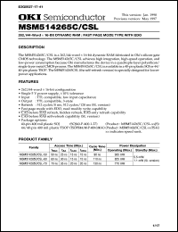 MSM514265CSL-50TS-K Datasheet