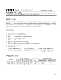 MSM514400E-60SJ Datasheet