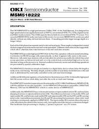 MSM518222-40GS-K Datasheet