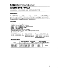 MSM51V17400A-70SJ Datasheet