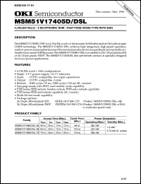 MSM51V17405DSL-50SJ Datasheet