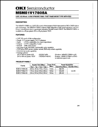 MSM51V17805A-60JS Datasheet