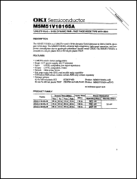 MSM51V18165A-60TS-K Datasheet