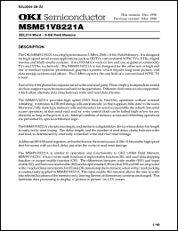 MSM51V8221A-30JS Datasheet