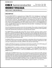 MSM51V8222A-30GS-K Datasheet