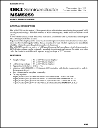 MSM5259GS-L2 Datasheet