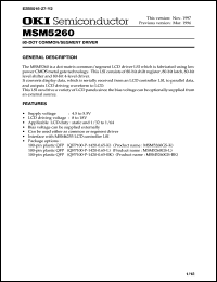 MSM5260GS-BK Datasheet