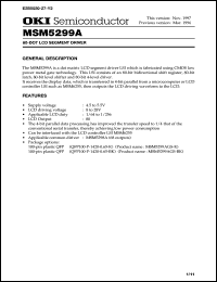 MSM5299AGS-K Datasheet