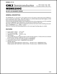 MSM5299CGS-K Datasheet