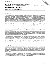 MSM5412222-25TS-K Datasheet