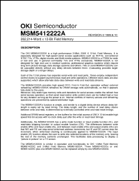 MSM5412222A-25TS-K Datasheet