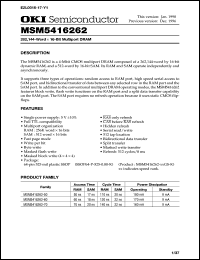 MSM5416262-60GS-K Datasheet
