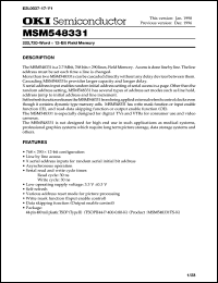 MSM548331TS-K Datasheet