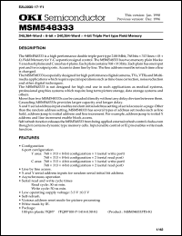 MSM548333TS-K Datasheet