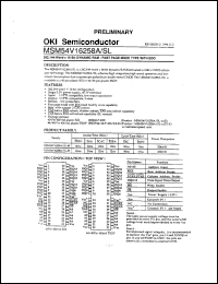 MSM54V16258SL-45JS Datasheet