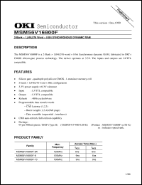 MSM56V16800F-8TS-K Datasheet