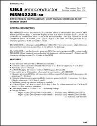 MSM6222B-xxGS-L Datasheet